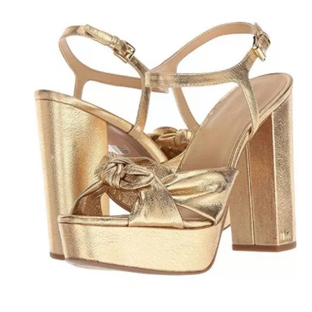 NIB Michael Kors Gold Pippa Platform Heels